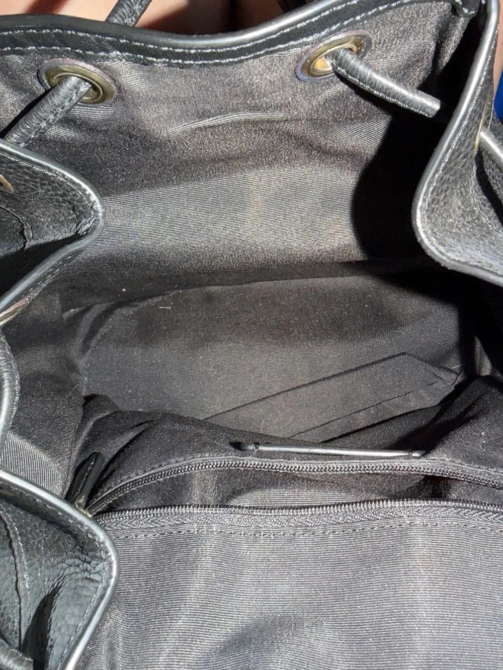 Coach Black Leather Interior Patch Backpack